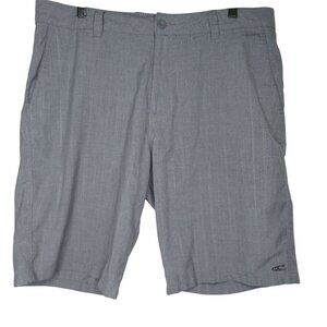 ONeill Mens 34 Gray Hybrid Shorts Lightweight Casual Activewear Polyester Blend